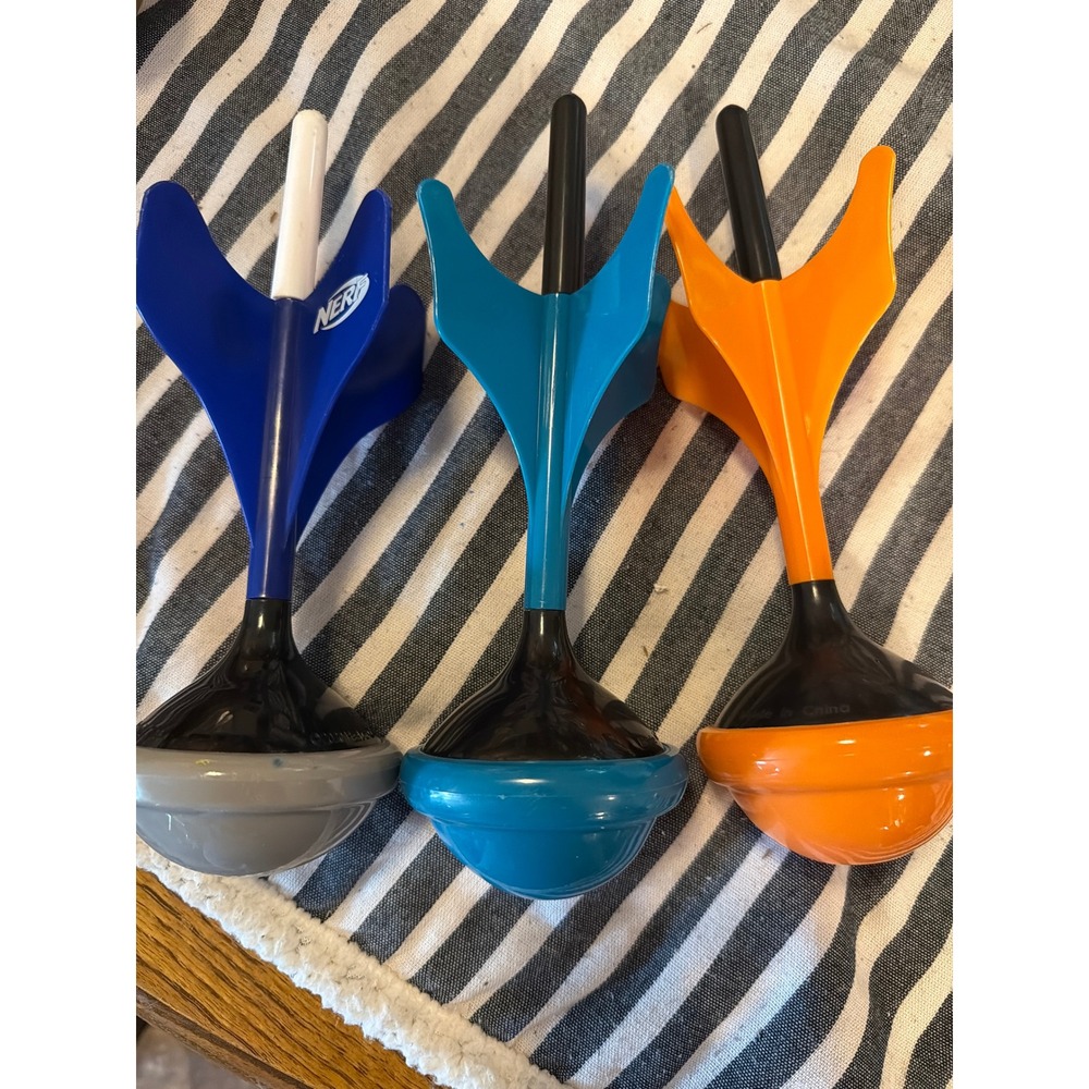 Nerf Hasbro Lawn Darts Set 3 Weighted Outdoor Yard Game Blue Teal Orange 2020